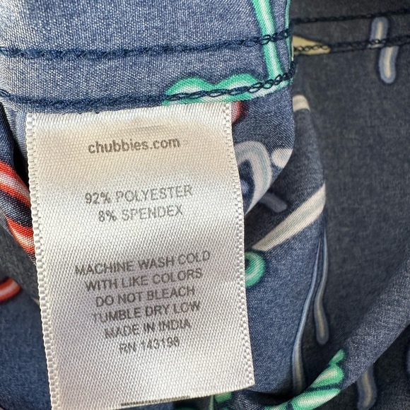 Chubbies The Neon Light Print Men's Short Sleeve Lightweight Polo Size Small - Picture 6 of 6